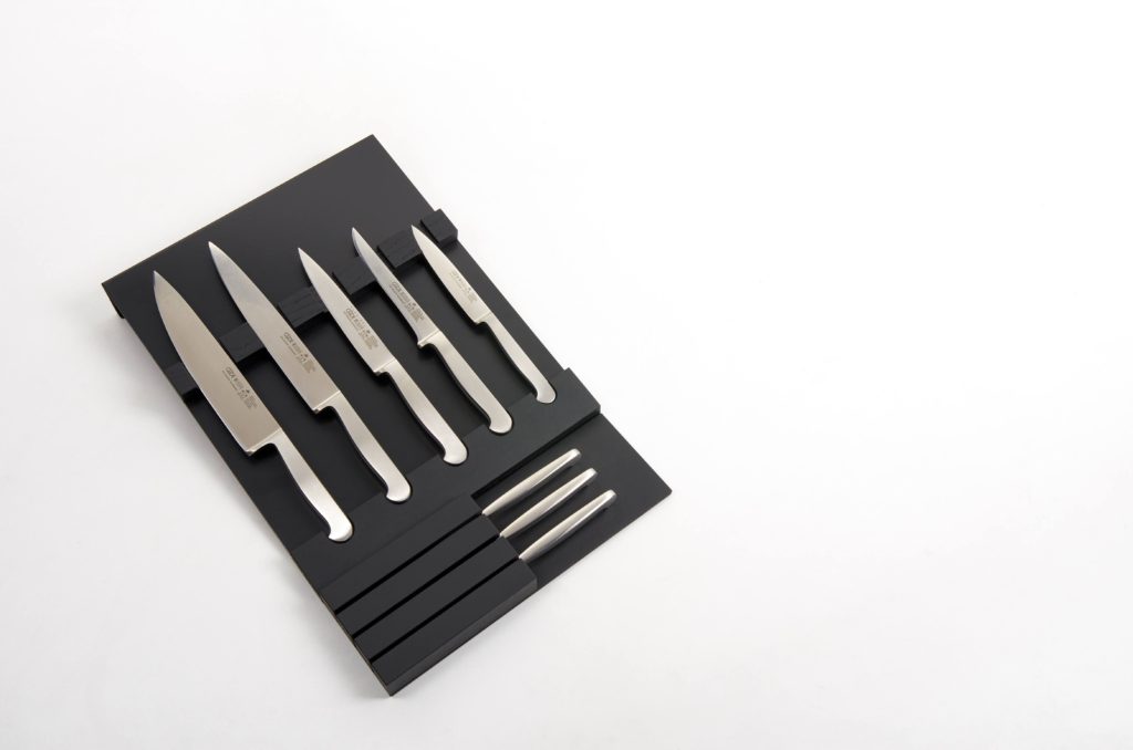 BT45 kitchen accessories drawer inserts - MES3 300 knife holder incl. 8 GÜDE Kappa knives