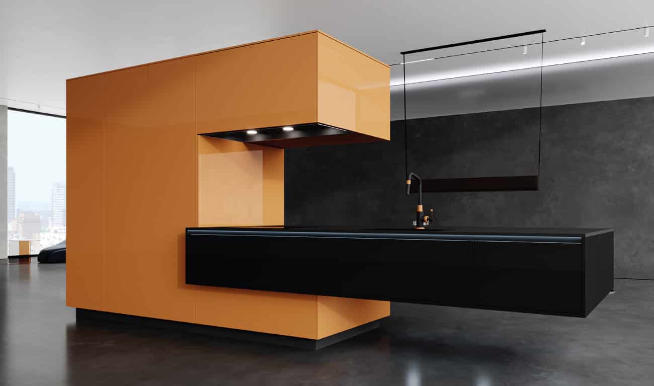 BT45 LMBG luxury kitchen with dream kitchen design and the most innovative technologies of the best German engineering, quality kitchen, high quality designer kitchen